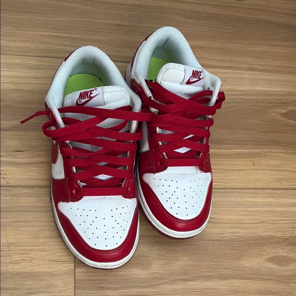 Nike Red and White Sneakers Vibrant Design